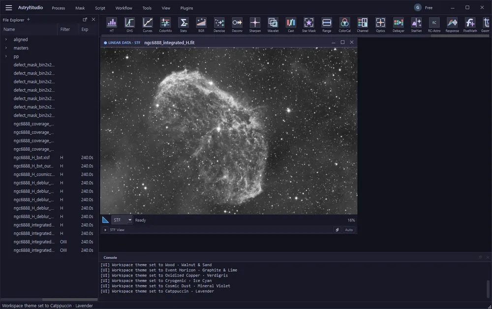 AstrylStudio in the Catppuccin &middot; Lavender theme