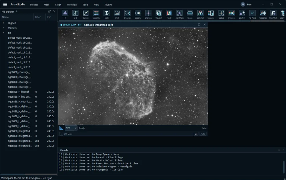 AstrylStudio in the Cryogenic &middot; Ice Cyan theme