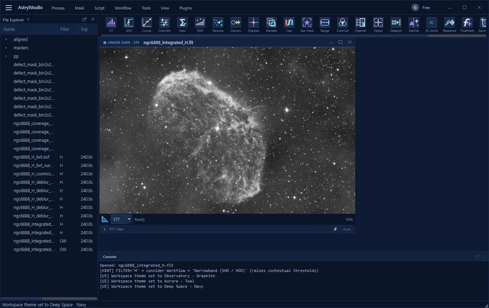 AstrylStudio in the Deep Space &middot; Navy theme