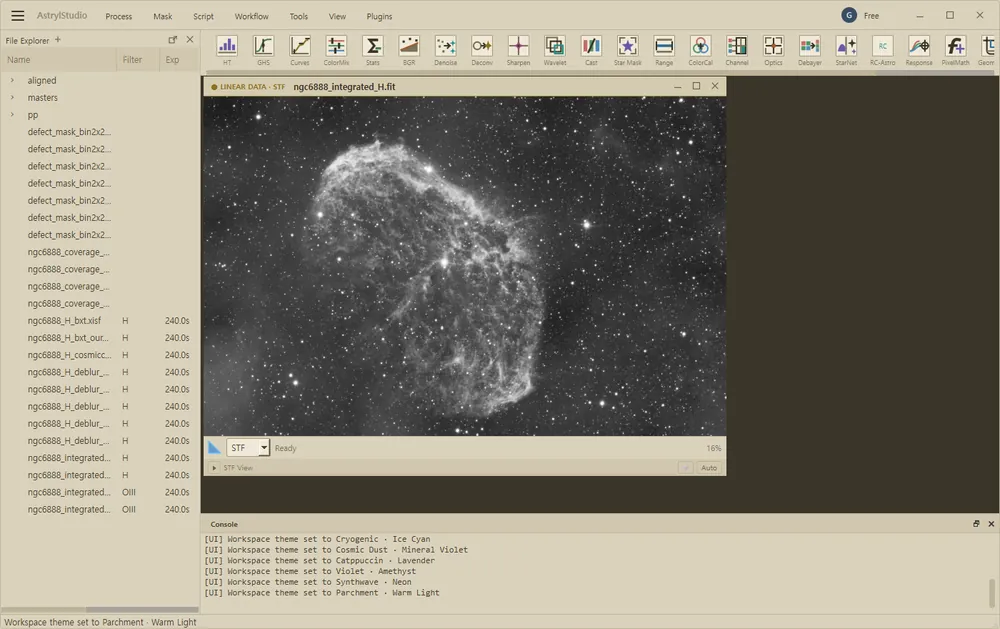 AstrylStudio in the Parchment &middot; Warm Light theme